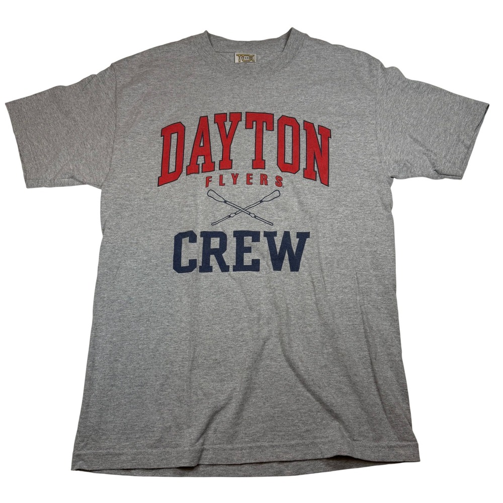 TCX Apparel Dayton Flyers Crew Rowing T-Shirt Mens‎ Medium Heather Gray Graphic